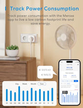 Carica l&#39;immagine nel visualizzatore di Gallery, Meross Presa Smart Bluetooth con Monitoraggio Consumi, Presa Intelligenti 16A, Presa WiFi Schuko Compatibile con Alexa, Google Home e SmartThings, Controllo Vocale e Remoto App, 3840W, 2 Pezzi