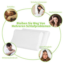 Carica l'immagine nel visualizzatore di Gallery, Cuscino cervicale ortopedico in memory foam, cuscino ergonomico per dolori al collo, per chi dorme sul fianco Cervicale Memory Foam, Cuscino, Guanciale Letto in Memory Foam Ergonomico per Dolori a Collo e Cervicali, Federa Morbida Rimovibile e Lavabile