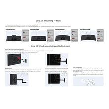 Carica l&#39;immagine nel visualizzatore di Gallery, Amazon Basics Supporto a parete per TV Full Motion, si adatta a TV da 30 a 102 cm e VESA 200 x 200, Nero