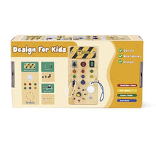 Carica l'immagine nel visualizzatore di Gallery, Giochi Bambini 1 anno Busy Board Montessori Gioco Bambino Regalo Bambino 1 2 3 anni Lavagna Montessori Sensoriale con Interruttore Luminoso a Led in Legno Attività Educative Giocattoli Da Viaggio