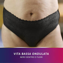 Carica l'immagine nel visualizzatore di Gallery, TENA Silhouette, Noir, Vita Bassa, Taglia L, 27 Mutandine per Perdite Urinarie, Elasticizzate, Monouso, per Donna