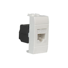 Carica l'immagine nel visualizzatore di Gallery, FANTON 23713-36 Presa dati RJ45 UTP 180° cat.6 crimpaggio senza utensile con adattatore per placche e supporti BTICINO L