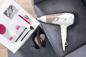 Rowenta CV5830 Studio Dry Glow Asciugacapelli con Booster Ionico, Phon per Capelli 2100W, Tecnologia Effiwatts, Thermo Control, 1 Diffusore e 1 Concentratore, 6 Combinazioni di Velocità/Temperatura