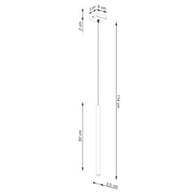 Carica l'immagine nel visualizzatore di Gallery, SOLLUX lighting Lampada Da Soffitto Lampada Da Sospensione Di Acciaio 1 Paralume 8 x 8 x 114 cm Beige Pastelo