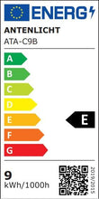 Carica l'immagine nel visualizzatore di Gallery, ANTENLICHT AURA Lampada ad Arco con Telecomando | Lampada da Terra Regolabile per Salotto | Include LED E27 + Paralume in Tessuto Marrone 33 cm | Design Argentato Vintage per Camera, Hotel