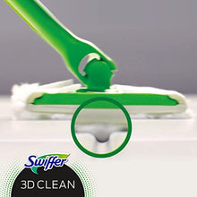 Carica l'immagine nel visualizzatore di Gallery, Swiffer Panni Catturapolvere, 1 Scopa 2 Panni Lavapavimenti e 4 Panni Dry 3D, Cattura e Blocca 3 Volte più Polvere, Sporco e Peli Rispetto a Swiffer Tradizionale, Ottimo per Tutti I Tipi di Pavimenti