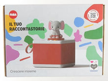 Carica l&#39;immagine nel visualizzatore di Gallery, FABA - Raccontastorie Bianco - Cantastorie per Bambini, Cassa Audio con Personaggio Sonoro Ele l&#39;Elefante, Gioco Educativo, Contenuti da 0 a 6 anni