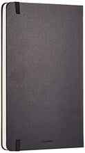 Carica l'immagine nel visualizzatore di Gallery, Amazon Basics Taccuino classico con pagine bianche, Misura Grande, Nero, 13.5 x 21 cm