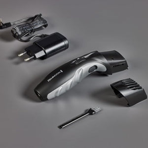 Remington Set Regolabarba Uomo - 9 impostazioni di lunghezza 1,5-18 mm- Funzionamento a rete/batteria, indicatori LED di carica/ricarica, regolabarba, Rasoio elettrico Barba, MB320C