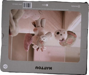 Nattou Giostrina musicale, Nina, Jade e Lili, Melodia "La-Le-Lu", 37 x 31 x 9 cm, Beige/Rosa/Bianco, 987240
