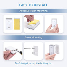 Carica l'immagine nel visualizzatore di Gallery, Aigostar - Campanello Senza Fili, Campanello Wireless Impermeabile IP44 da Esterno, Portata 150m con 36 Melodie e 3 Livelli di Volume, 1 Trasmettitore + 1 Ricevitori