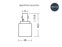 Carica l'immagine nel visualizzatore di Gallery, Set 2 adattatori da G24 a E27 convertitore per Lampadine Led - Kit modifica plafoniere E27
