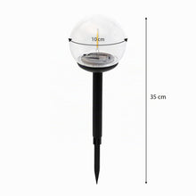 Carica l'immagine nel visualizzatore di Gallery, Velamp Joy Picchetto Solare LED Ø10 cm – Luce Calda 3000 K Effetto Filamento, IP44, Ricarica Automatica, Struttura Nera 