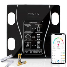 Carica l'immagine nel visualizzatore di Gallery, Bilancia Pesapersone Digitale Professionale, Bilancia Impedenziometrica Bluetooth Bilancia Pesa Persona Digitale con App, Misura Peso Corporeo Massa Grassa BMI Bluetooth