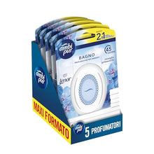 Carica l'immagine nel visualizzatore di Gallery, Ambi Pur Bagno Nuvole Di Cotone, Deodorante Per Ambienti Ad Azione Continua Eliminazione E Prevenzione Degli Odori, 5 Pezzi