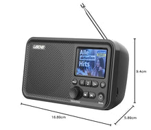 Carica l'immagine nel visualizzatore di Gallery, LEICKE DAB Radio Portatile con Bluetooth, Radio Digitale DAB+/FM Ricaricabile, Batteria da 2000 mAh, Display a Colori da 2,4", Connessione MicroSD/TF/AUX, Funzioni di Allarme, Impostazione EQ