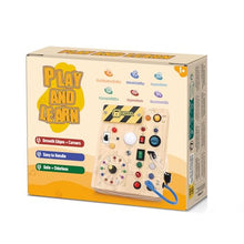 Carica l'immagine nel visualizzatore di Gallery, Giochi Montessori 1 anno per Bambini Montessori Busy Board Giochi Legno con 10 Interruttori e 23 luci LED Giochi Sensoriali Giocattolo sensoriale di apprendimento Adatto per 1 2 3 4 anni Bambin