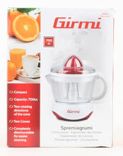 Carica l&#39;immagine nel visualizzatore di Gallery, Girmi SR02 Spremiagrumi Elettrico, 25 W, Capacità 700cc, Doppia coppa di spremitura piccola e grande, Rosso/Bianco