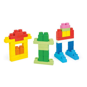 Clementoni Clemmy Plus - 60 Mattoncini per Costruzioni, Gioco Prima Infanzia Made in Italy, Bambini 18-36 Mesi, 100% Igienici e Lavabili, per Sviluppare Manualità, Percezione Visiva e Fantasia, 14880