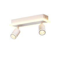 Carica l'immagine nel visualizzatore di Gallery, LVWIT Faretti Orientabili da Soffitto 2 Luce Moderna, Faretti da Parete Interno GU10 Bianco-Rettangoli, Faretti LED Soff