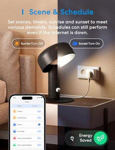 Meross Presa Smart Bluetooth con Monitoraggio Consumi, Presa Intelligenti 16A, Presa WiFi Schuko Compatibile con Alexa, Google Home e SmartThings, Controllo Vocale e Remoto App, 3840W, 2 Pezzi