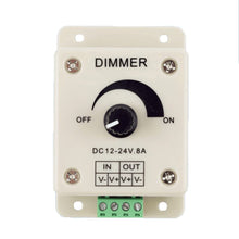 Carica l'immagine nel visualizzatore di Gallery, CABLEPELADO Controllere Dimmer per Striscia LED | Regolatore DC 12V-24V 8A | Adatto per LED 5050 3528