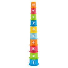 Carica l'immagine nel visualizzatore di Gallery, Chicco Gioco Tazze Impilabili, Gioco Forme e Incastri, 10 Tazze Con Dimensioni e Colori Diversi da Impilare, Con Numeri 