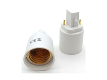 Carica l'immagine nel visualizzatore di Gallery, Set 2 adattatori da G24 a E27 convertitore per Lampadine Led - Kit modifica plafoniere E27
