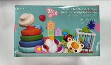 Carica l'immagine nel visualizzatore di Gallery, Weilim Giochi per bambini dai 6 ai 12 mesi, giochi Montessori per neonati, giocattoli sensoriali, giocattoli da bagno 6 in 1 con blocchi e anelli impilabili, uova da abbinare