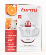 Carica l&#39;immagine nel visualizzatore di Gallery, Girmi SR02 Spremiagrumi Elettrico, 25 W, Capacità 700cc, Doppia coppa di spremitura piccola e grande, Rosso/Bianco