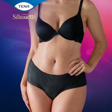 Carica l'immagine nel visualizzatore di Gallery, TENA Silhouette, Noir, Vita Bassa, Taglia L, 27 Mutandine per Perdite Urinarie, Elasticizzate, Monouso, per Donna