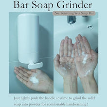 Carica l'immagine nel visualizzatore di Gallery, Smerigliatrice per Sapone da Bar con Scatola Macina, Risparmiatore di Sapone da Parete con 3 Livelli Regolabili, Senza Perforazione - Contenitore per Sapone da Doccia