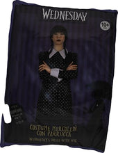 Carica l'immagine nel visualizzatore di Gallery, Ciao 11322S, Travestimento Bambina Ragazza Originale Wednesday con Parrucca, Nero/Bianco, 6 - 8 anni