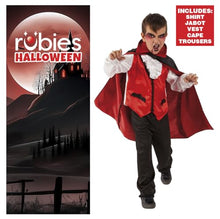 Carica l&#39;immagine nel visualizzatore di Gallery, Rubies Costume del Conte Dracula per bambino, Abito con camicia bianca, gilet, mantello e pantaloni, Rubies ufficiale per Halloween, S (3-4 anni)