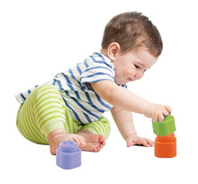Carica l&#39;immagine nel visualizzatore di Gallery, Clementoni - Mattoncini Costruzioni Morbide Soft Clemmy, Set 10 Mattoncini di Gomma Prima Infanzia per Bambini 6 Mesi, Gioco Sensoriale Impilabile e Lavabili, Made In Italy, 17988