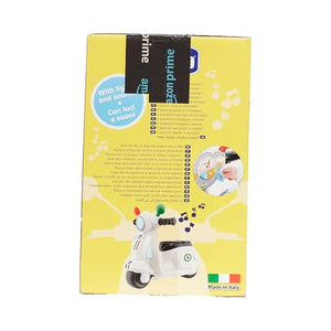 Chicco Vespa per Bambini Primavera Bianca, Moto Giocattolo Cavalcabile con Pannello Elettronico, Luci e Suoni, Ruote di Supporto Rimuovibili, Max 25 Kg, Giochi per Bambini 1-3 Anni