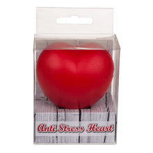 Carica l'immagine nel visualizzatore di Gallery, Cuore antistress in silicone morbido, rosso, giocattolo rilassante per adulti, confezione singola in scatola trasparente