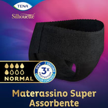 Carica l'immagine nel visualizzatore di Gallery, TENA Silhouette, Noir, Vita Bassa, Taglia L, 27 Mutandine per Perdite Urinarie, Elasticizzate, Monouso, per Donna