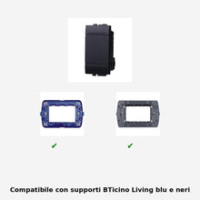 Carica l'immagine nel visualizzatore di Gallery, Invertitore 1P 16A Unipolare Colore Nero Compatibile Con Bticino Living International/LIGHT