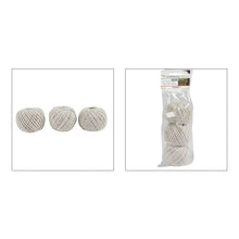 Carica l'immagine nel visualizzatore di Gallery, Greengeers 90604, Set di 3 gomitoli di spago in cotone da 65 m