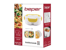 Carica l&#39;immagine nel visualizzatore di Gallery, BEPER 90.920G Lunch &amp; Go Scaldavivande Elettrico Portatile con 2 Contenitori Removibili e Posate Incluse, 220V, Giallo