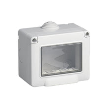 Carica l'immagine nel visualizzatore di Gallery, Vimar 0R14903 Contenitore da parete Serie protetta e stagna IP55, 3 moduli Eikon, Arké e Plana