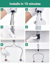 Carica l'immagine nel visualizzatore di Gallery, ANYCEE Rubinetto Bagno Lavabo a Cascata, Miscelatore Lavabo Bagno con Altezza Bocca 8,5cm, Miscelatore Lavabo a Cascata con Acqua Calda e Fredda