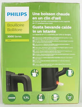 Carica l'immagine nel visualizzatore di Gallery, Philips Series 3000 Bollitore, Capacità 1,7 L, Formato Famiglia, Resistenza Piatta, Spia Luminosa LED, Facile Riempimento, Indicatore in Tazze, Nero (HD9318/20)