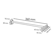 Carica l'immagine nel visualizzatore di Gallery, LEDUNI Supporto con braccio per montaggio di faretti da parete da 30 cm Materiale acciaio finitura nera per illuminare c