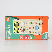 Carica l'immagine nel visualizzatore di Gallery, Ophy Giochi Montessori Busy Board 1 Anno, Bambini Giochi in Legno, Montessori Sensoriale con 9 Interruttori 16 Luci a LED, Giochi Educativi Giocattolo per Bambini 2 3 4 Anni