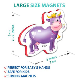 Little World 25 Magneti Bambini 1 anno – Gioco Calamite Bambini 2 anni - Calamite Animali per Bambini - Animali Magnetici per Lavagna - Animali da Fattoria Magnetici