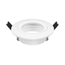 Carica l'immagine nel visualizzatore di Gallery, Faretto Incasso Cartongesso GU10 Alluminio Bianco, Cornice Faretti led da incasso per cartongesso Rotondo Portafaretto i