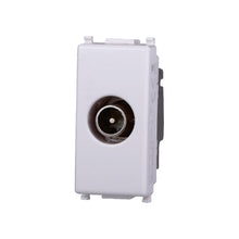 Carica l'immagine nel visualizzatore di Gallery, Elektronova Presa TV Passante Maschio Bianco compatibile Vimar Plana 2253