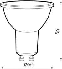 Carica l'immagine nel visualizzatore di Gallery, M Ledme - Lampadina LED colorata con controllo 5W (Eq. 40 W) attacco GU10, 350 Lumen, RGBW, Dimmerabile in intensità, Lu
